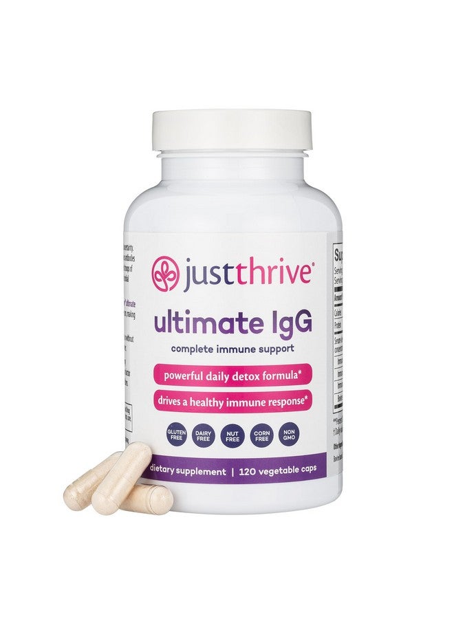 جاست ثرايف Just Thrive - Ultimate IgG - مكمل غذائي كامل لدعم المناعة - تركيبة التخلص من السموم، 120 كبسولة نباتية - Image 1