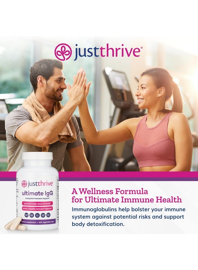 جاست ثرايف Just Thrive - Ultimate IgG - مكمل غذائي كامل لدعم المناعة - تركيبة التخلص من السموم، 120 كبسولة نباتية - Image 3