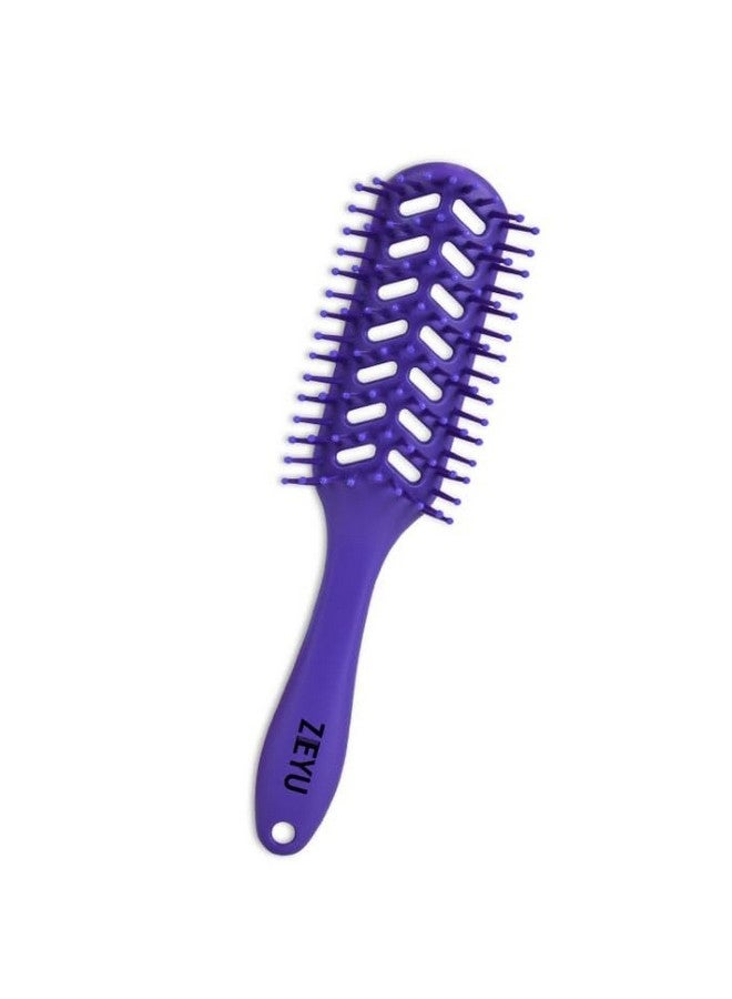 Zeyu Vented Hair Brush | Comb for Curly Hair | Vented Detangling Hair Brush for Men & Women | Quick Blow Drying Comb for Curly Hair | Smoothens | Stylish design | Flexible Nylon Bristles ,For Grooming, Volumizing & Back Brushing - Image 1