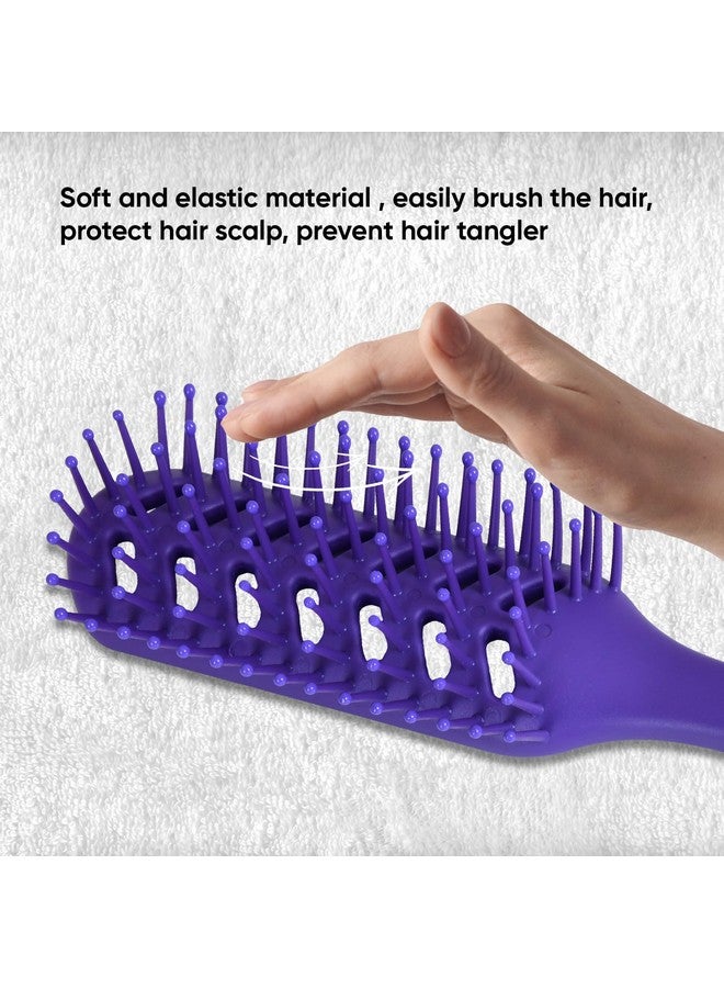 Zeyu Vented Hair Brush | Comb for Curly Hair | Vented Detangling Hair Brush for Men & Women | Quick Blow Drying Comb for Curly Hair | Smoothens | Stylish design | Flexible Nylon Bristles ,For Grooming, Volumizing & Back Brushing - Image 5