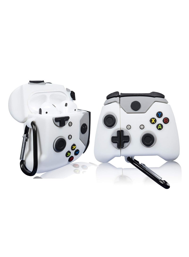 New Cute 3D Cartoon Design Cases Compatible with Apple Airpods Pro Case Cover, 360° Full-Body Protective Case Shockproof Skin Cover (Xbox White) - Image 1