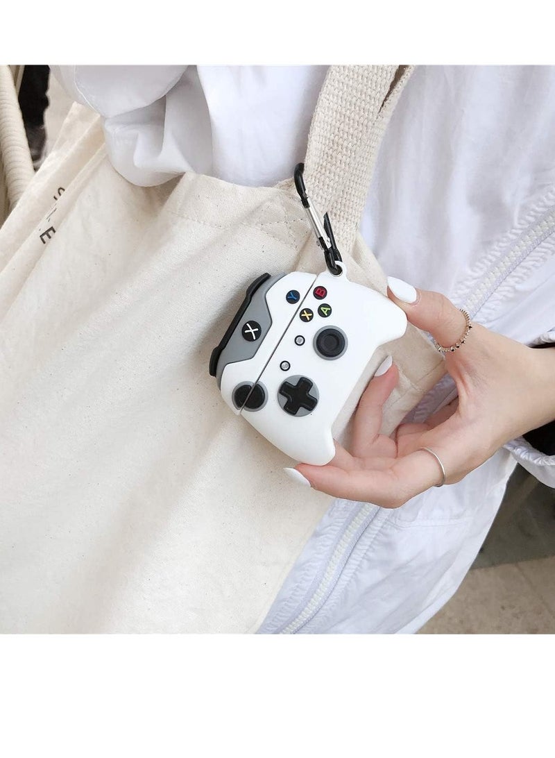 New Cute 3D Cartoon Design Cases Compatible with Apple Airpods Pro Case Cover, 360° Full-Body Protective Case Shockproof Skin Cover (Xbox White) - Image 2