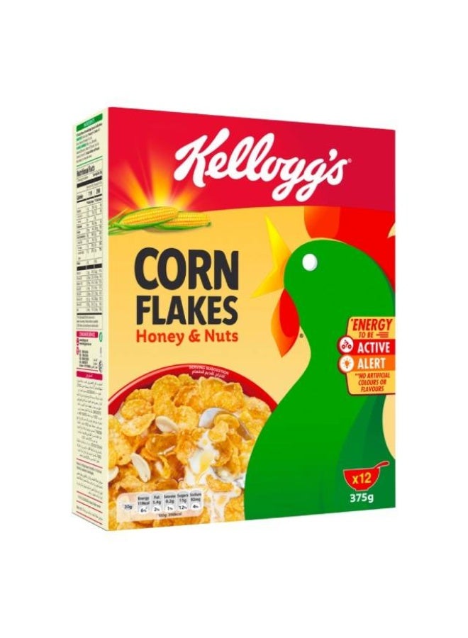 Kellogg's Corn Flakes, Honey Nut - 375g, UK