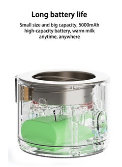 Mini Portable bottle Warmer, Dual function -Defrosting & Milk Warmer, 5000mAh Rechargeable Battery, 4 Temperature Control, Travel Friendly, Light weight, 180ml bottle, 5 Bottle Neck Adapters - pzsku/Z8AF18ADB05D91CE67C01Z/45/_/1734595991/bee4deb0-a53d-4c0a-9212-e64db1a9a578