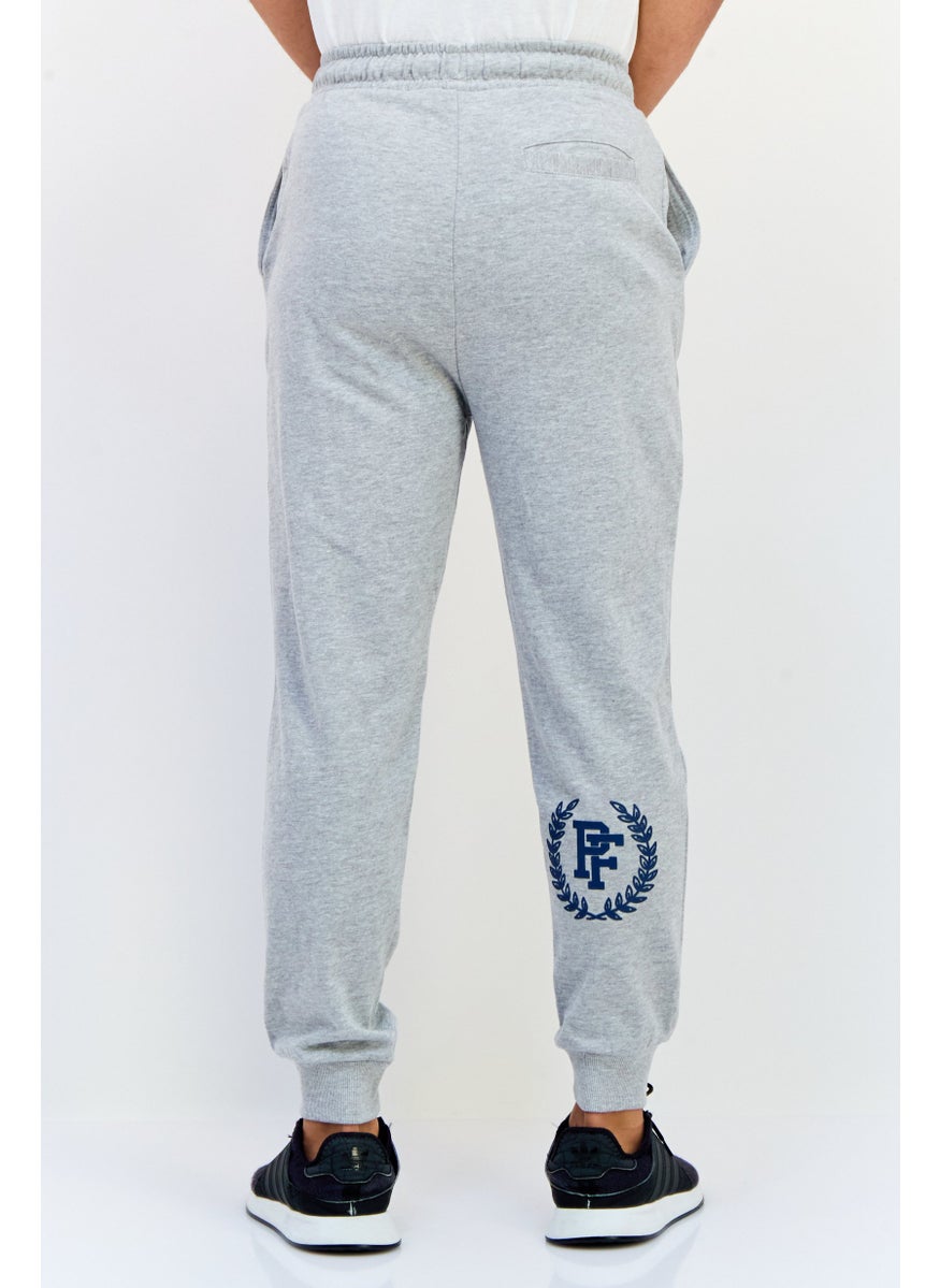 Paul Frank Men Regular Fit Brand Logo Jogger Pants, Grey  - Image 4