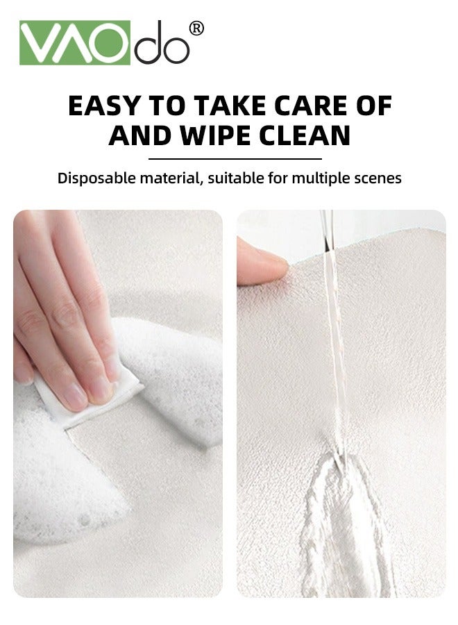 فاو دو 2 قطعة من سجادة بار القهوة المصممة، سجادة مطاطية قابلة للقطع ومقاومة للبقع، سجادة مقاومة للحرارة لسطح المطبخ، بيضاء، 40*50 سم  ﻿ - Image 4