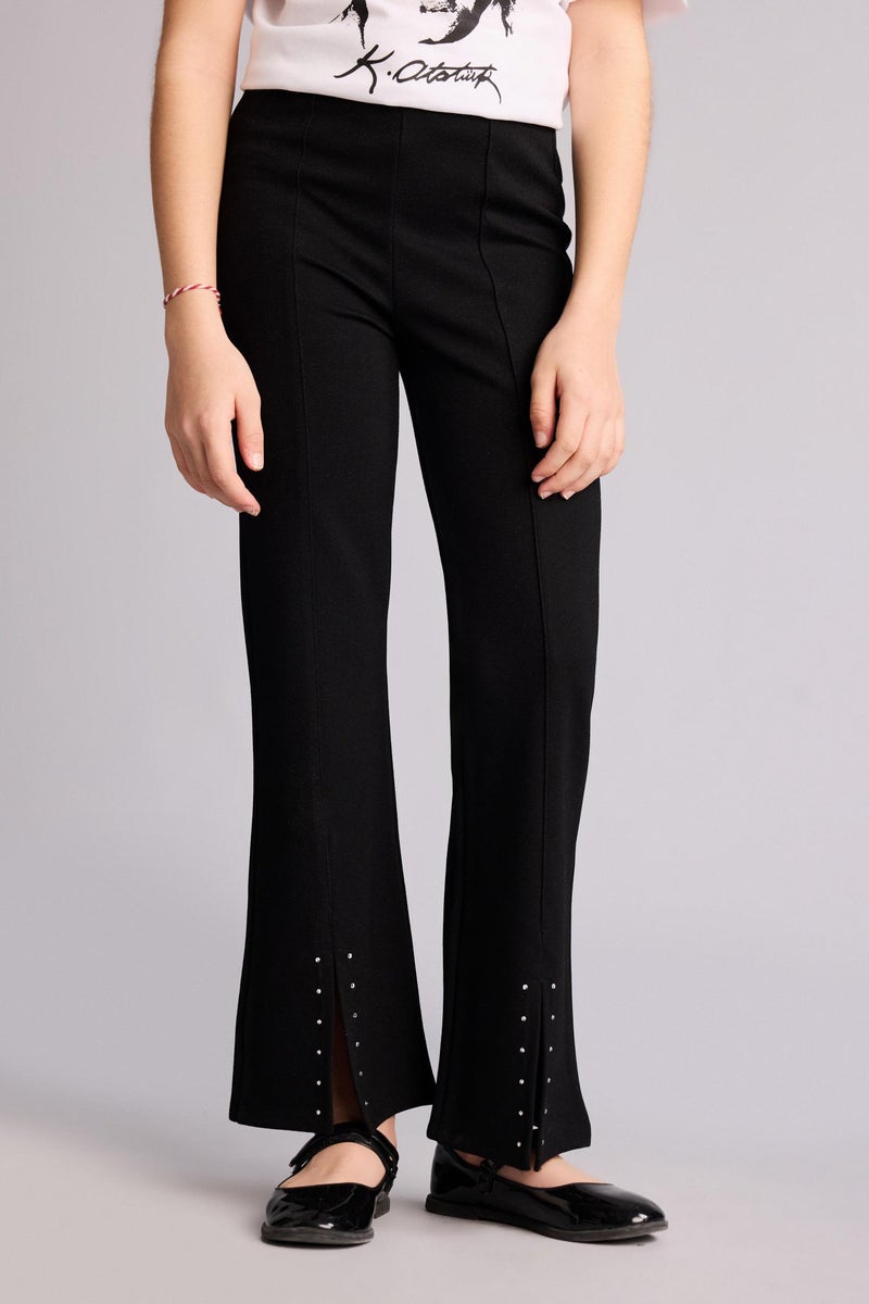 DeFacto Black Girl Girl Flare Standart Leggings Casual - Image 4