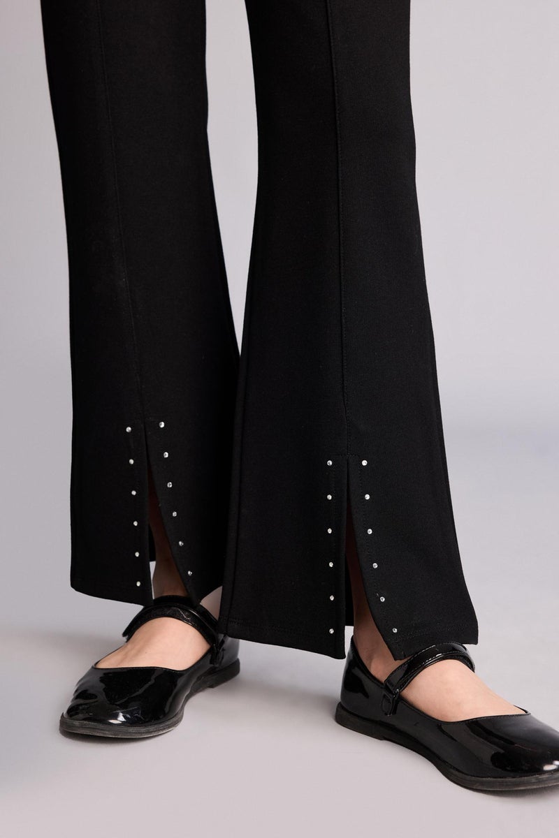 DeFacto Black Girl Girl Flare Standart Leggings Casual - Image 5