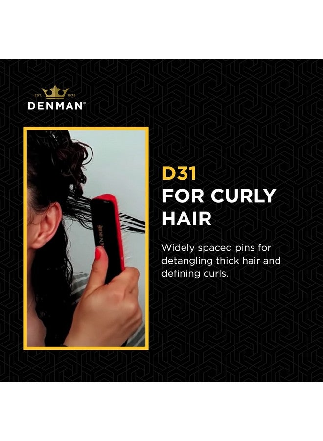 دنمان فرشاة تصفيف الشعر دينمان فري فلو ذات الدبابيس الواسعة والمسافة 7 صفوف - أداة تصفيف 3 في 1 لخلق كثافة وفك تشابك الشعر الكثيف وتحديد تجعيدات الشعر، D31 - Image 3