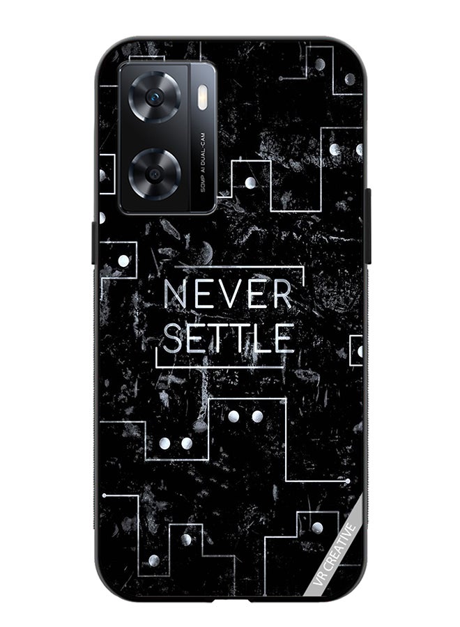 VR CREATIVE Protective Case Cover For Oppo A57/A77s Never Settle Design Multicolour - Image 1
