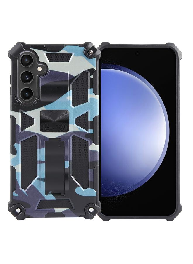 اس-توب جراب لهاتف Samsung Galaxy S24 5G، جراب هاتف مغناطيسي من مادة TPU + PC، مزود بمسند مموه - Image 1