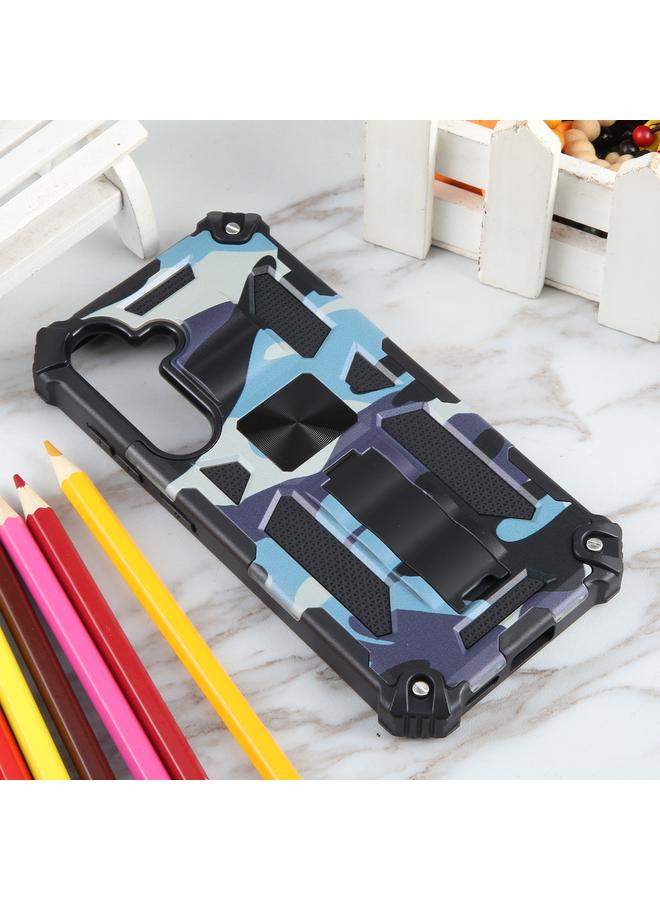 اس-توب جراب لهاتف Samsung Galaxy S24 5G، جراب هاتف مغناطيسي من مادة TPU + PC، مزود بمسند مموه - Image 2