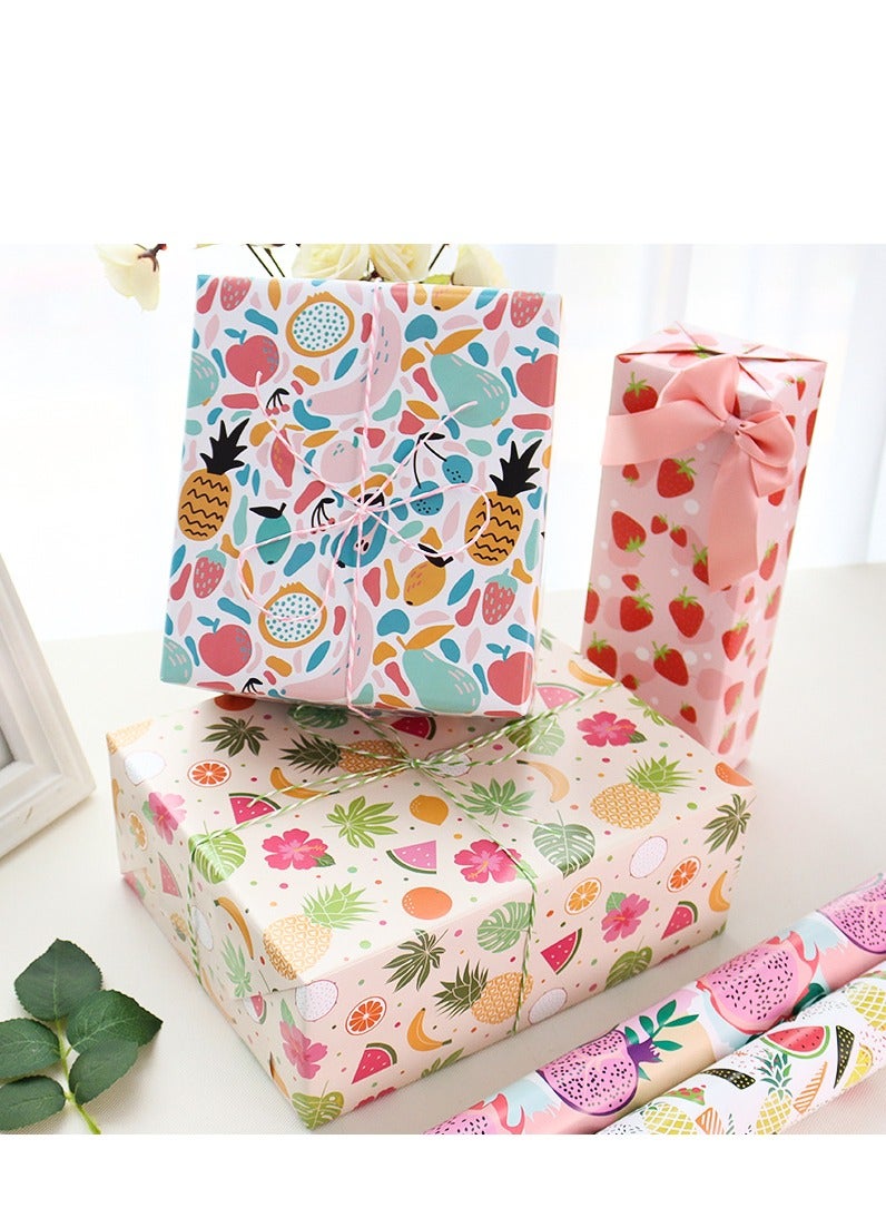 Generic 10 sheets Innovation Fruit Packaging Paper Valentine's Day Birthday Ramadan Eid Gift Wrapping Paper Flower Paper  - Image 3