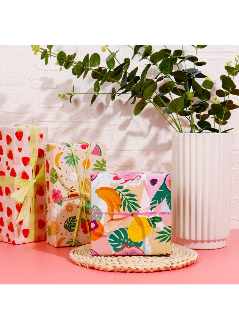 Generic 10 sheets Innovation Fruit Packaging Paper Valentine's Day Birthday Ramadan Eid Gift Wrapping Paper Flower Paper  - Image 4