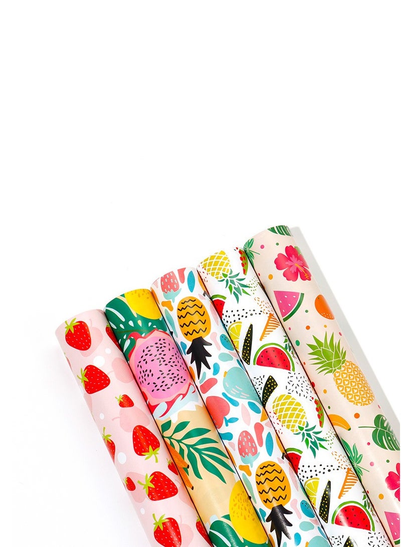 Generic 10 sheets Innovation Fruit Packaging Paper Valentine's Day Birthday Ramadan Eid Gift Wrapping Paper Flower Paper  - Image 2