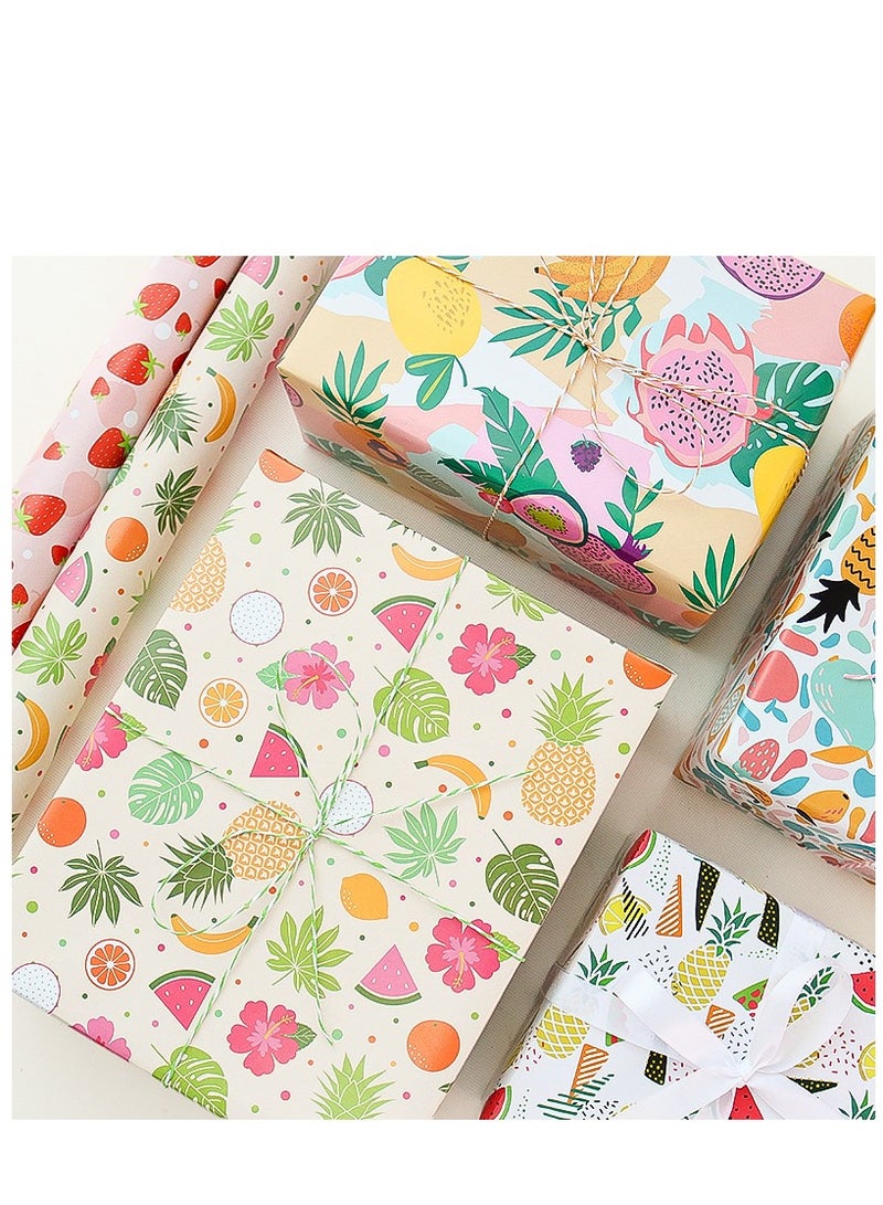 Generic 10 sheets Innovation Fruit Packaging Paper Valentine's Day Birthday Ramadan Eid Gift Wrapping Paper Flower Paper  - Image 5
