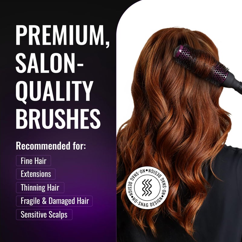 ERGO Super Gentle Round Brush for Blow Out - Salon Quality Hair Styling for Women - Roller for Wet and Dry Hair - Volumizing Care Blowout - ERG53: 2" - Image 3