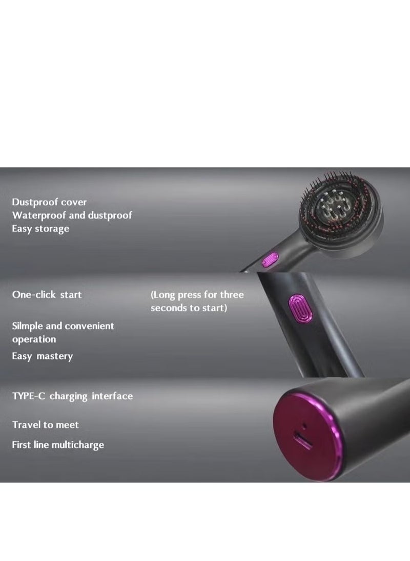 Electric Scalp Massaging Brush,Red Light Theropy Hair Scalp 4-in-1 Massager,Multipurpose Scalp Massaging Brush Oil Applicator,Home Relaxation Scalp Massaging