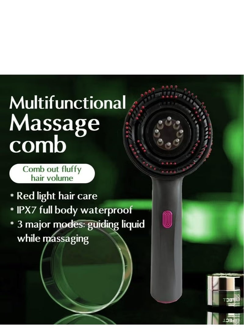 Electric Scalp Massaging Brush,Red Light Theropy Hair Scalp 4-in-1 Massager,Multipurpose Scalp Massaging Brush Oil Applicator,Home Relaxation Scalp Massaging