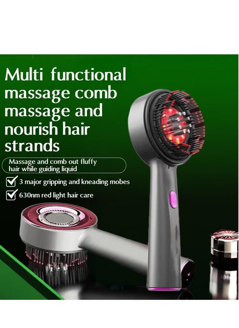 Electric Scalp Massaging Brush,Red Light Theropy Hair Scalp 4-in-1 Massager,Multipurpose Scalp Massaging Brush Oil Applicator,Home Relaxation Scalp Massaging