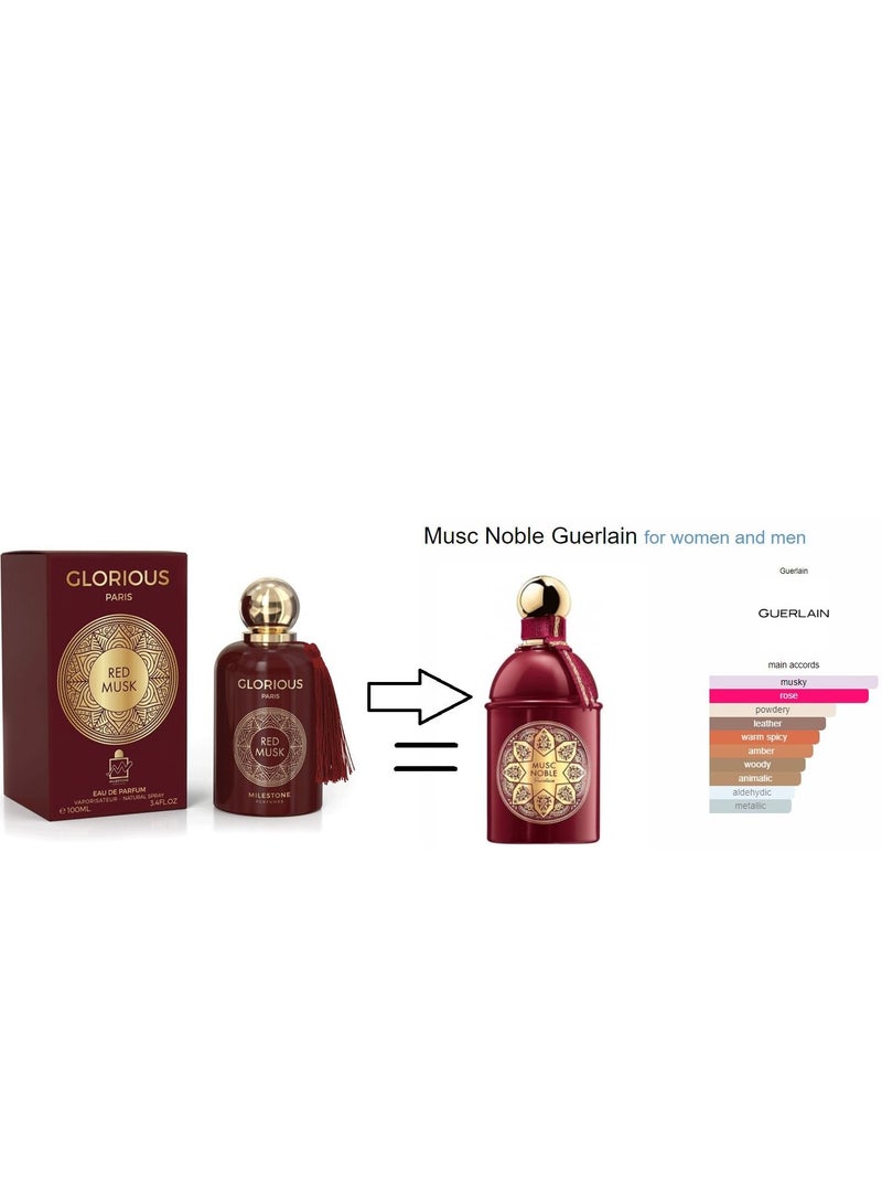مايلستون جلوريوس رد مسك او دو بيرفيوم للجنسين - 100مل( مسك نوبل من دار جورلاين ) - Image 2