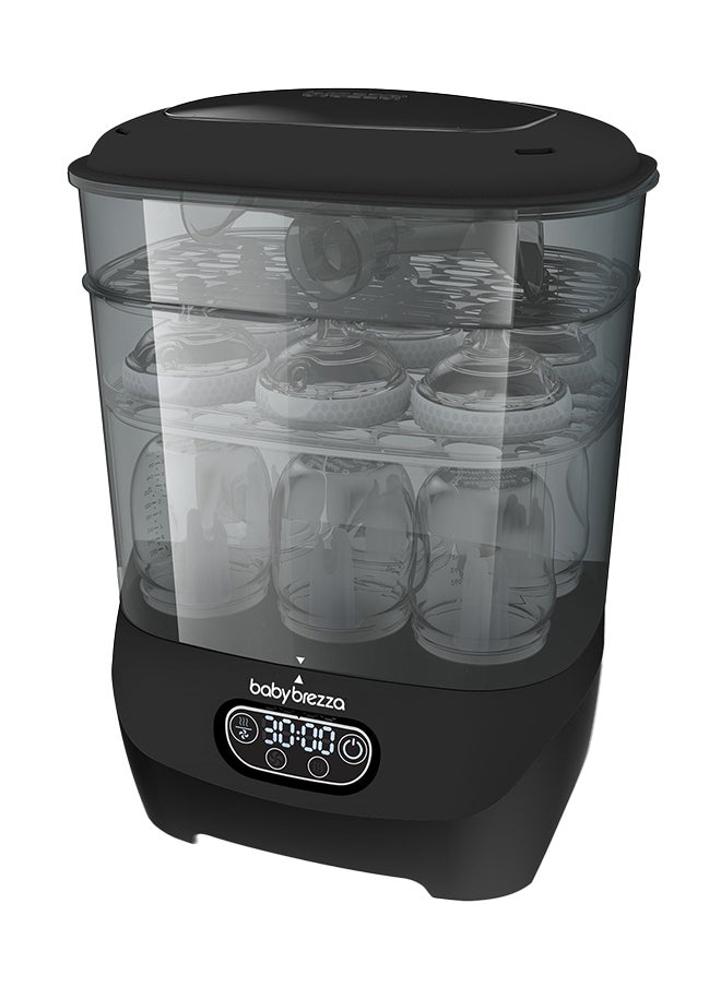Baby Brezza - Premium Bottle Sterilizer And Dryer Advanced - Electric Steam Sterilization Machine Universal Sterilizing For All Bottles : Plastic + Glass Pacifiers Breast Pump Parts - HEPA Filtration - Black - Image 1