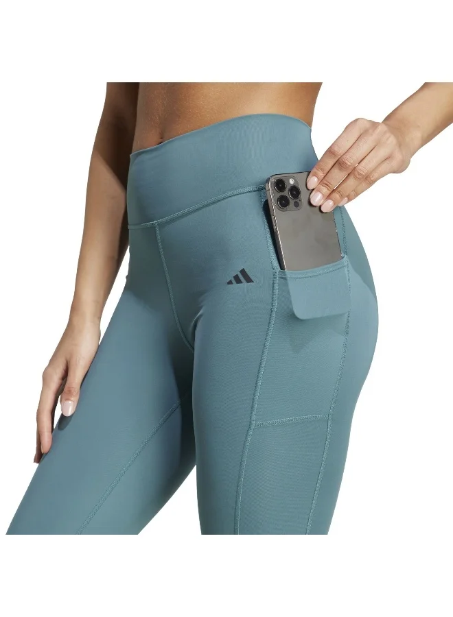 Adidas teal Optime Stash  7/8 Leggings for Women | Best Price UAE
