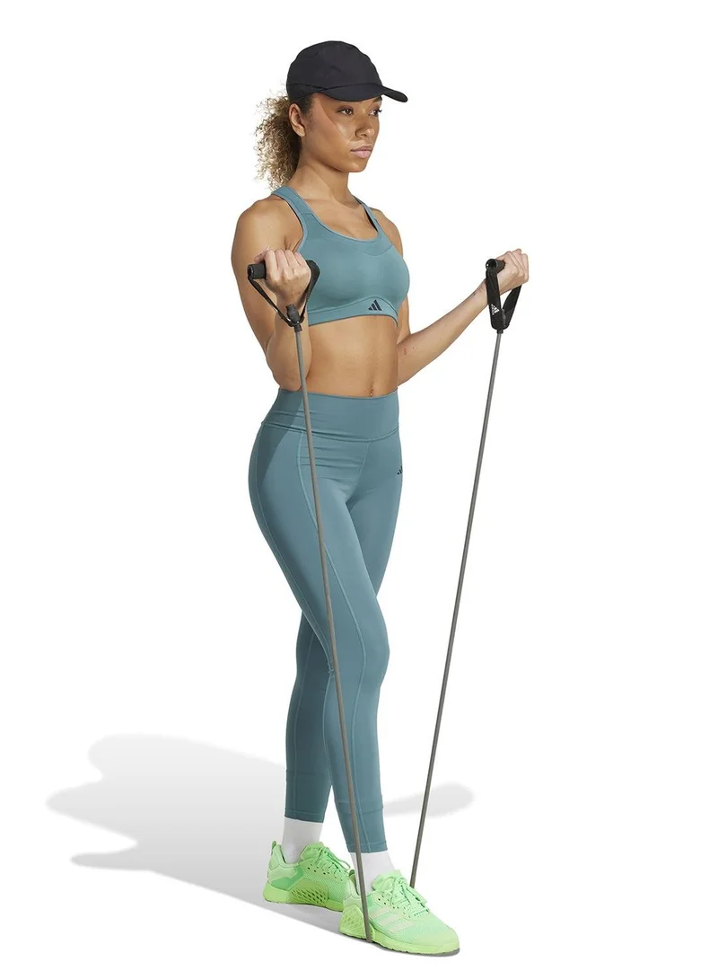 Adidas teal Optime Stash  7/8 Leggings for Women | Best Price UAE