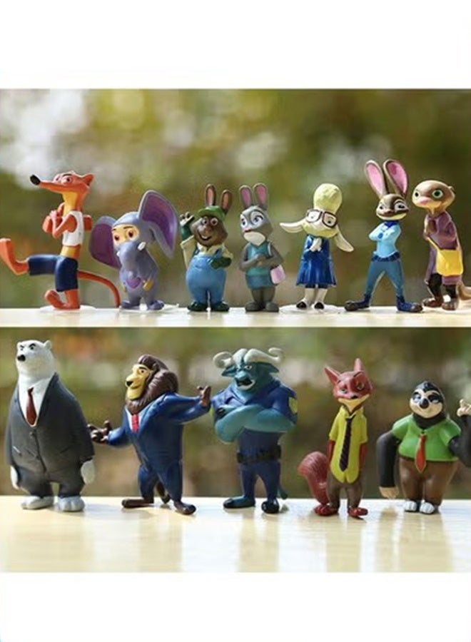 هالامودو 12 PCS Zootopia Anime Figure Model Doll Blind Box, Desktop Decoration Ornament, Birthday Gift, Collectible Action Figure Toy, Unexpected Surprises Await in My Blind Box - Image 1