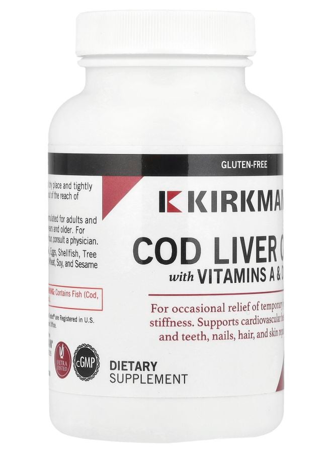 Kirkman Labs Cod Liver Oil with Vitamins A & D 300 Softgels - Image 2