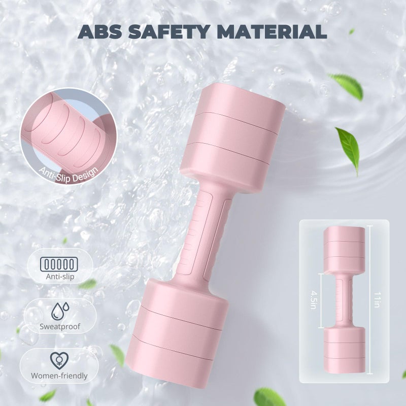 Ragebby Adjustable Dumbbell Set of 2, 2.2-10LB Adjustable Weight Set, Anti-slip Handle, 3 in 1 Free Weights Dumbbells Set for women at home, 2.2lb, 3.6lb, 5lb, for Home, Office, Gym Exercise Training - Image 4