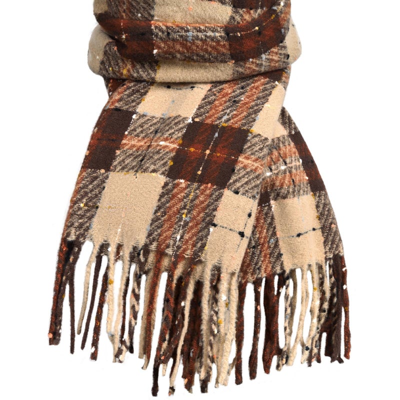 coclothy Scarf for Women - Winter Womens Long Plaid Scarf, Warm Pashmina Shawls and Wraps Fashion Cashmere Feel Blanket Scarves - Image 1