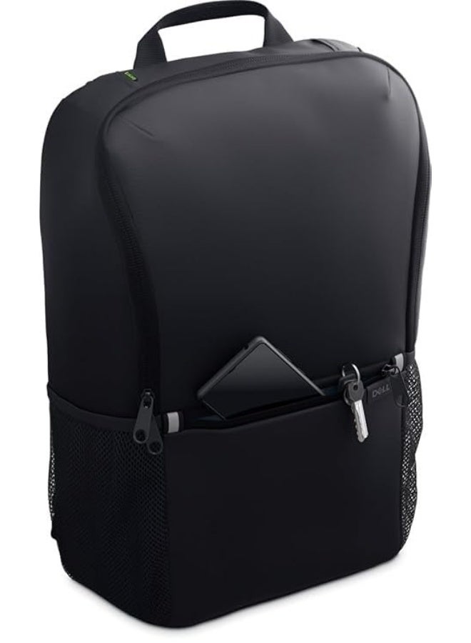ديل حقيبة ظهر ديل إيكولوب إسينشال - حقيبة كمبيوتر محمول مستدامة مزودة بحماية إسفنجية 360 درجة، وقماش مقاوم للماء، ومساحة تخزين كبيرة ومنظمة - حقيبة تنقل احترافية صديقة للبيئة - Image 4