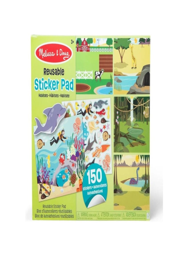 Melissa & Doug Creative Habitats Reusable Sticker Pad Multicolour 28.07 x 0.51 x 35.69 cm SMD6073081 - Image 1