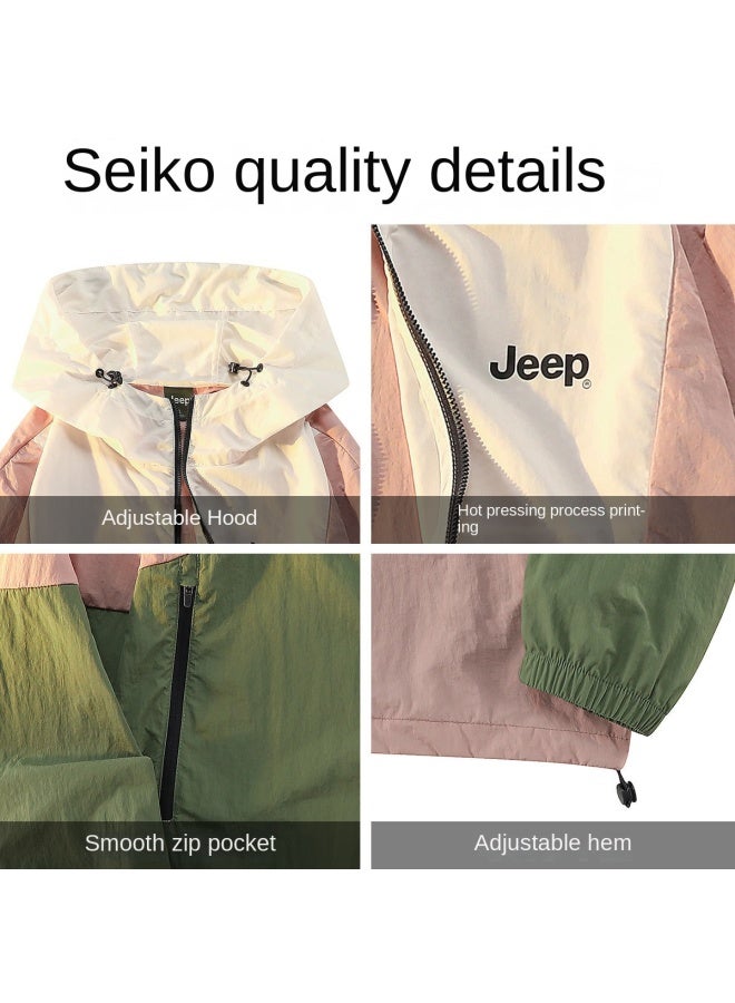 Jeep Women's Lightweight Sports Sun Protection Jacket - Running, Outdoor Hiking Sunshade Windbreaker With Uv Protection - Image 4
