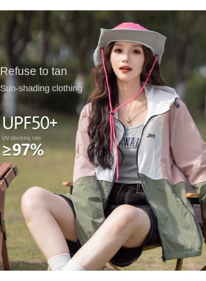 Jeep Women's Lightweight Sports Sun Protection Jacket - Running, Outdoor Hiking Sunshade Windbreaker With Uv Protection - Image 1