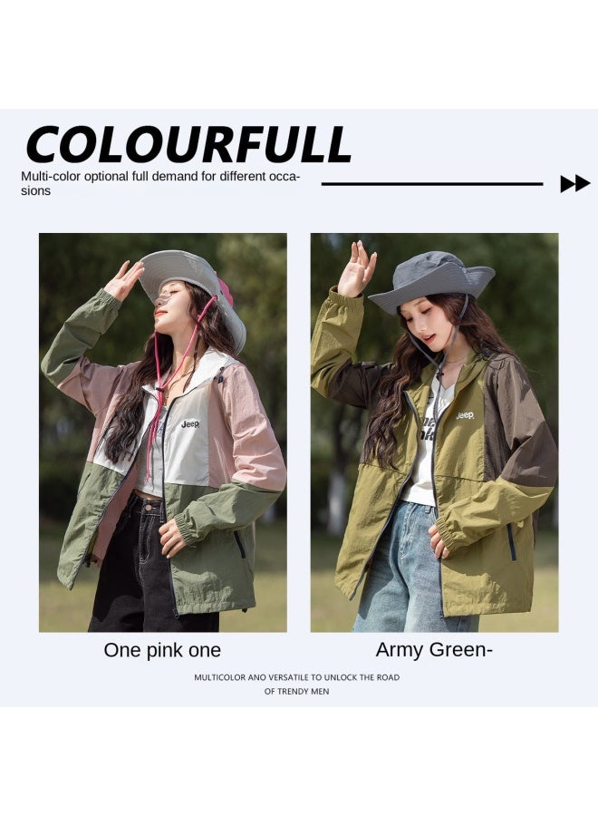 Jeep Women's Lightweight Sports Sun Protection Jacket - Running, Outdoor Hiking Sunshade Windbreaker With Uv Protection - Image 2