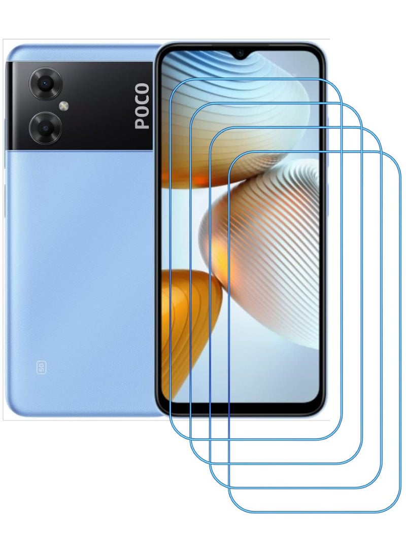 ACLIX 4 Pieces Antistatic ESD Dustproof Premium Quality High Definition Clear Tempered Glass Screen Protector Designed For Xiaomi Poco M4 5G - Image 1