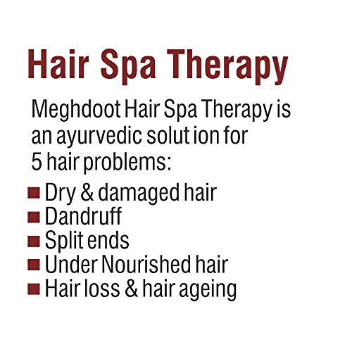 Meghdoot Ayurvedic Satreetha Sat with Maha Bringraj Oil For Hair Spa Therapy for Hair Growth, Healthy scalp, Hair Fall Control, Hair Loss Control, Promotes Strength and Nourishment, 500ml, Pack of 1 - Image 5