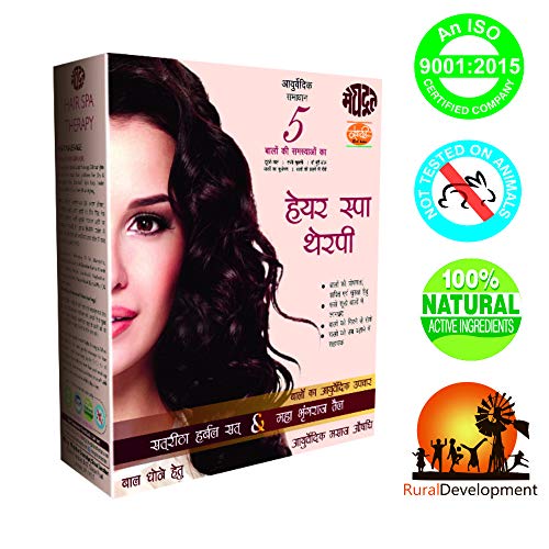 Meghdoot Ayurvedic Satreetha Sat with Maha Bringraj Oil For Hair Spa Therapy for Hair Growth, Healthy scalp, Hair Fall Control, Hair Loss Control, Promotes Strength and Nourishment, 500ml, Pack of 1 - Image 3