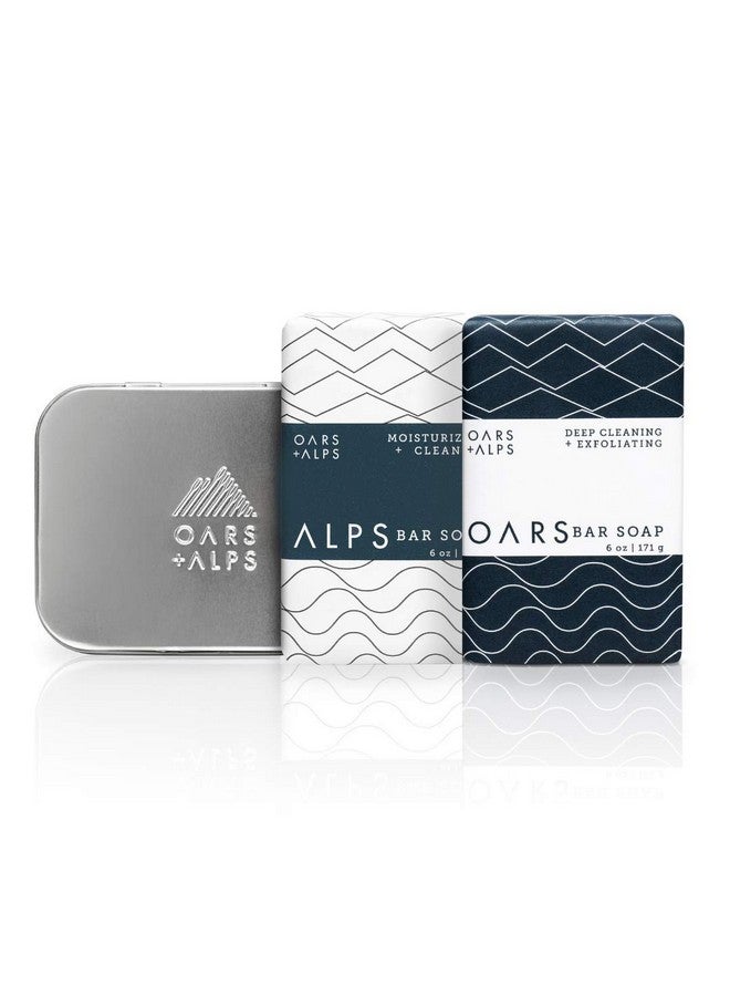 Oars + Alps Men's Bar Soap Gift Set, Dermatologist Tested and Made with Clean Ingredients, TSA Approved, 2 Pack, 6 Oz Each - Image 1