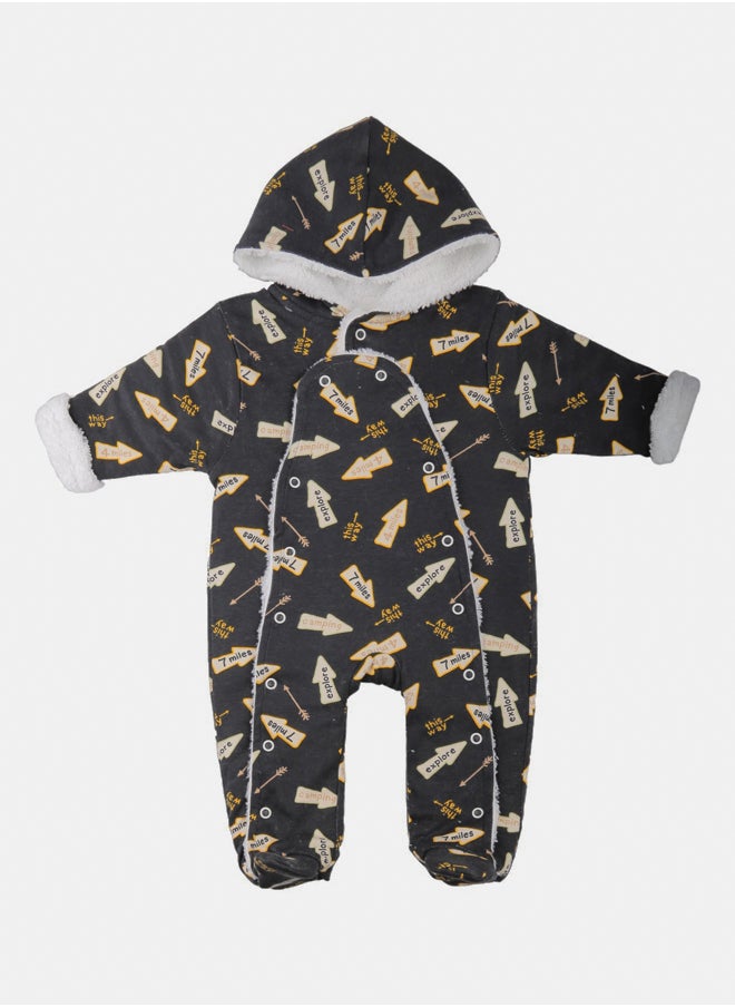 El Sayaad - Baby Hooded Onesies with Fur Lining - Image 1
