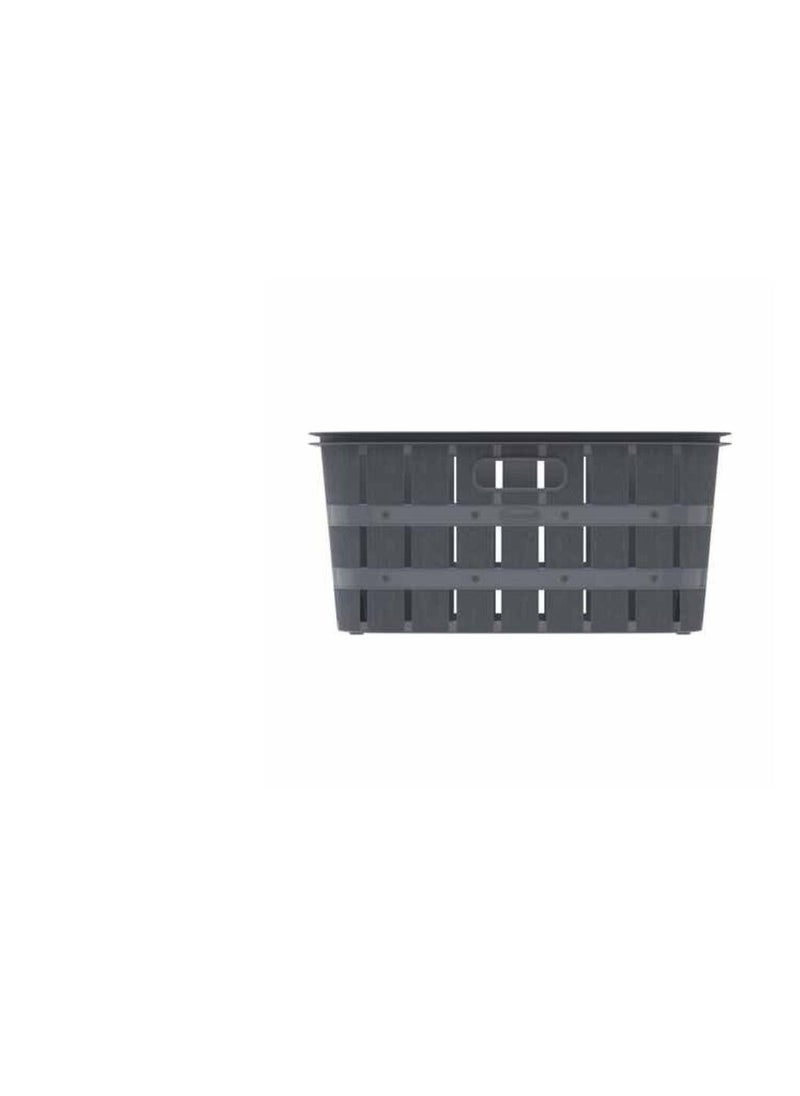 Cosmoplast Cosmoplast Cedargrain Laundry Basket IFHHLA381CG Dark Grey 40L  - Image 1