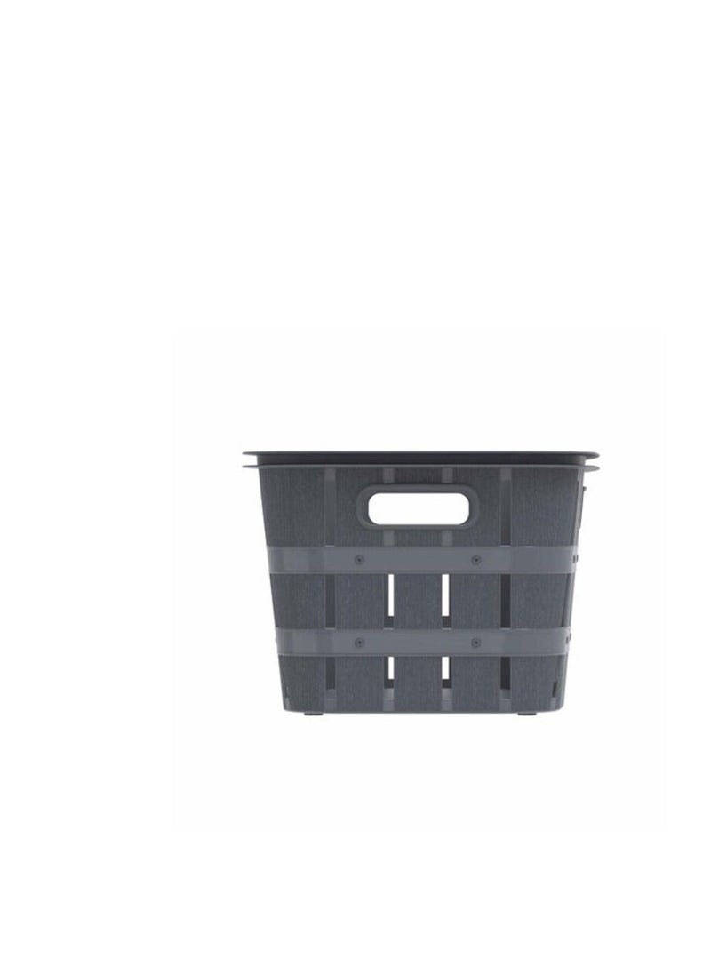 Cosmoplast Cosmoplast Cedargrain Laundry Basket IFHHLA381CG Dark Grey 40L  - Image 2