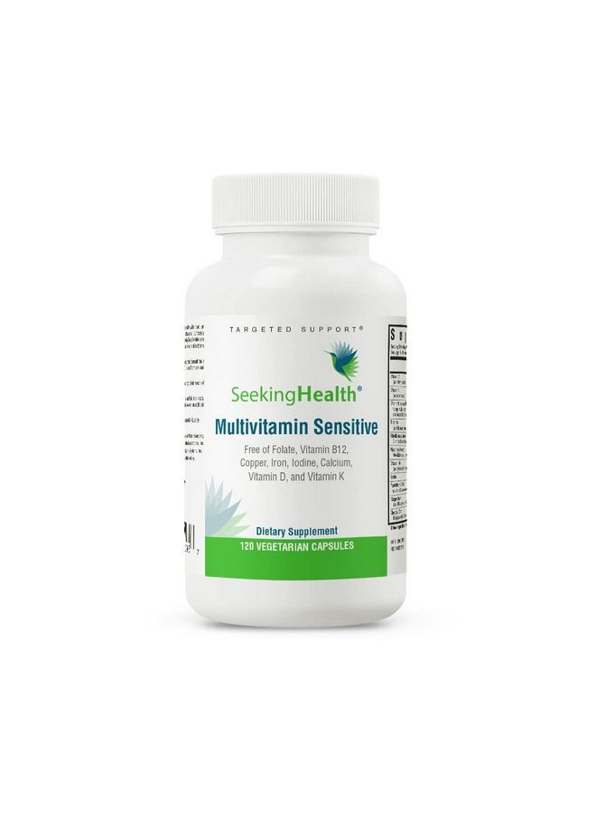 Seeking Health Seeking Health Multivitamin Sensitive - Antioxidant Support Supplement with Coenzyme Q10 - Daily Vitamin with Biotin, Selenium & Vitamin C - Multivitamin Free of Folate - 120 Capsules  - Image 1