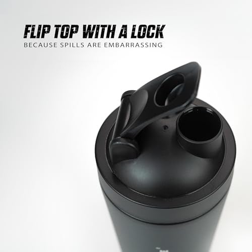 MuscleBlaze Stainless Steel Gym Shaker (Black, 700ml) - Image 4