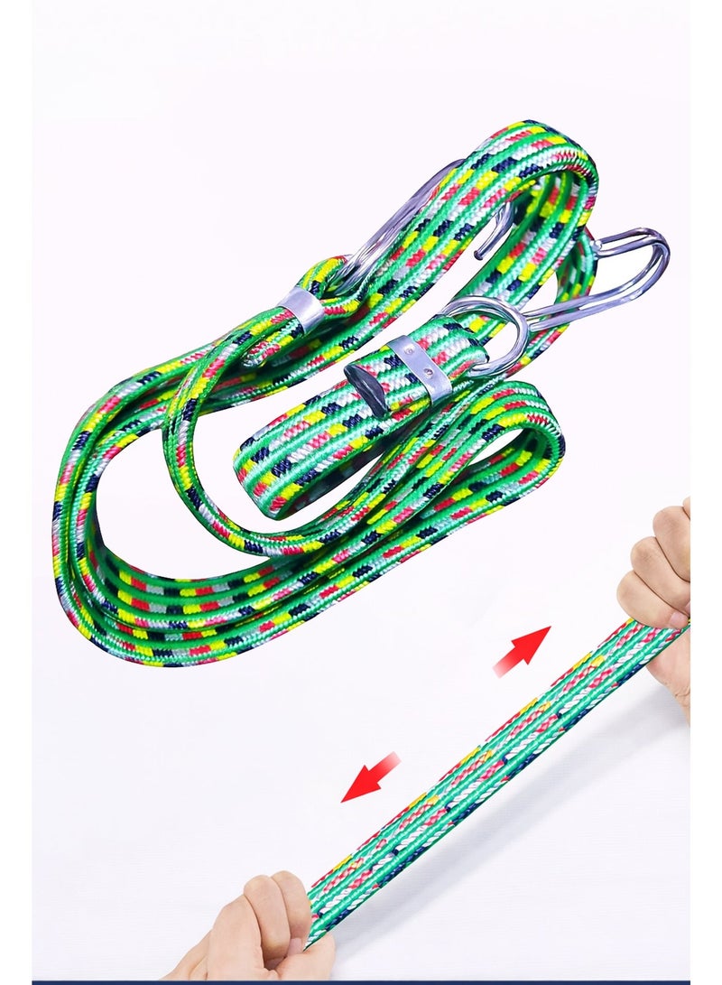 1.5m Heavy Duty Bungee Stretch Cord with Hooks – Elastic Shock Cord for Luggage, Camping Gear, Bike Cargo & Outdoor Use (Green, 1 Pc) - Image 4