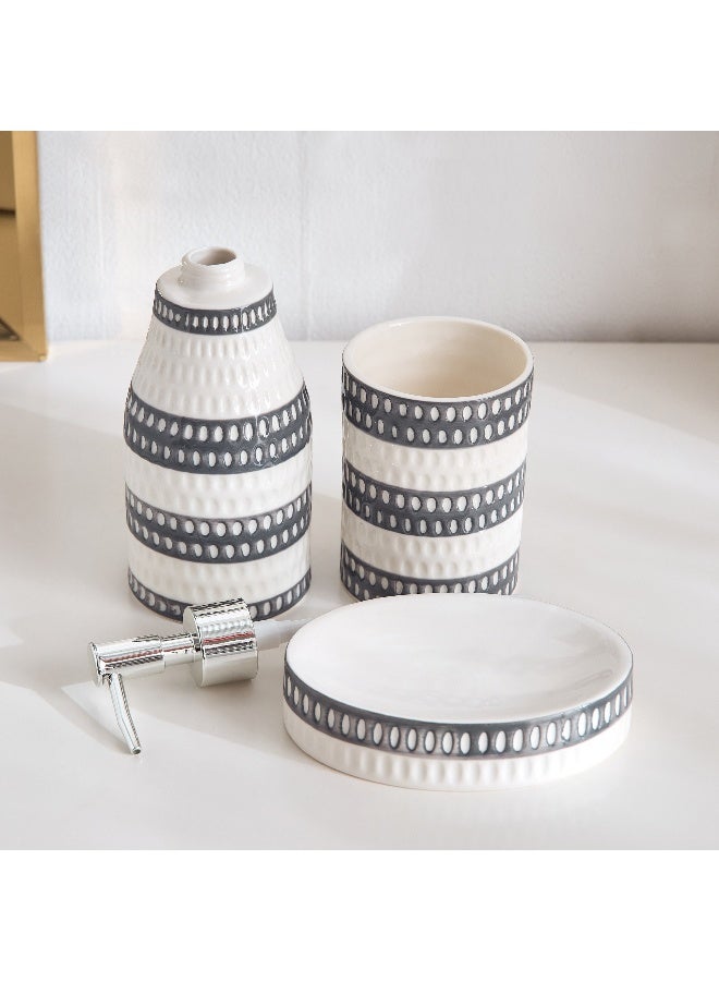 Home Box Alaska 3-Piece Ceramic Bathroom Accessory Set  - Image 2