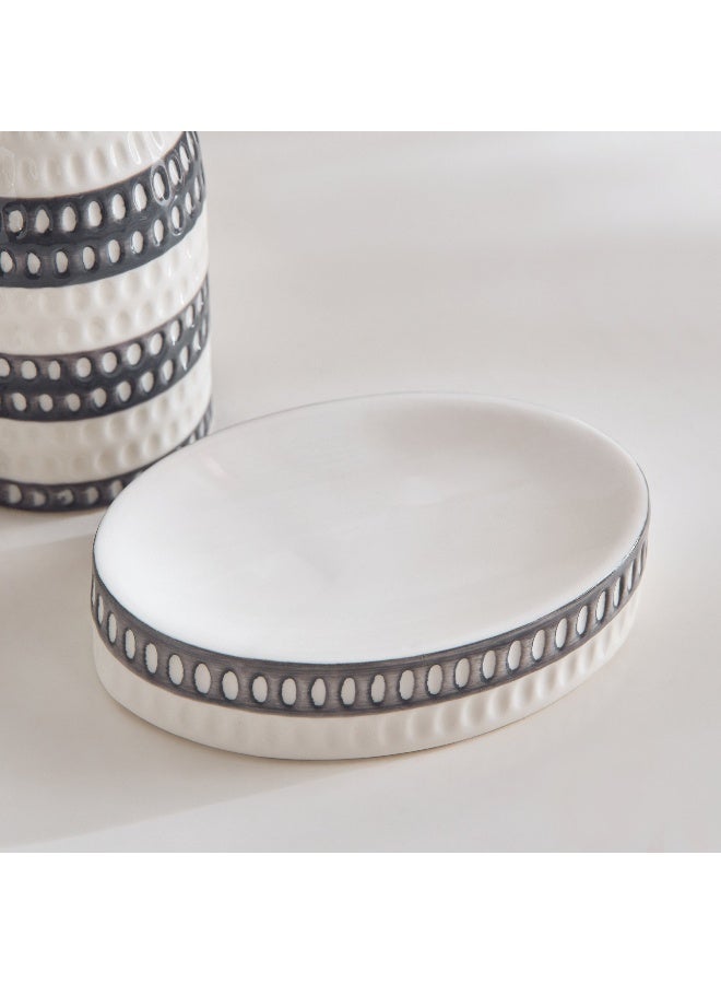 Home Box Alaska 3-Piece Ceramic Bathroom Accessory Set  - Image 3