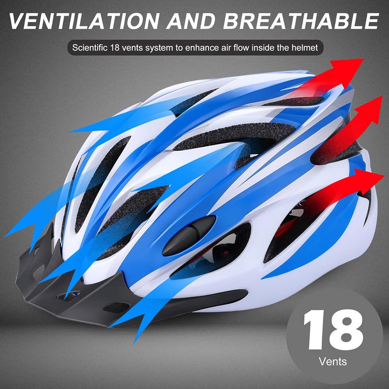 Zacro Adult Bike Helmet Lightweight for Men Women Comfort with Pads&Visor, Certified Bicycle Helmet for Adults Youth Mountain Road Biker - Image 4